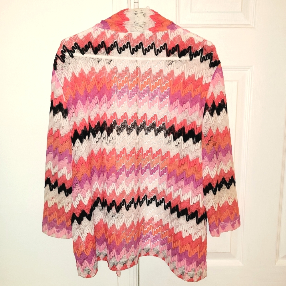 Alfred Dunner Multicolored Lightweight Open Front… - image 2